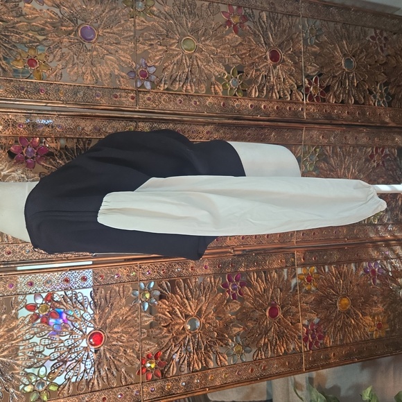 NWT Truth By Republic Balloon Sleeve Knit Sweater Black White Size Small Womens - Picture 7 of 9